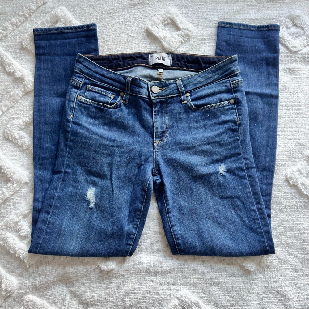 Paige skyline ankle jeans Women Size 27 Cotton Stretch Denim Comfy Travel Beach